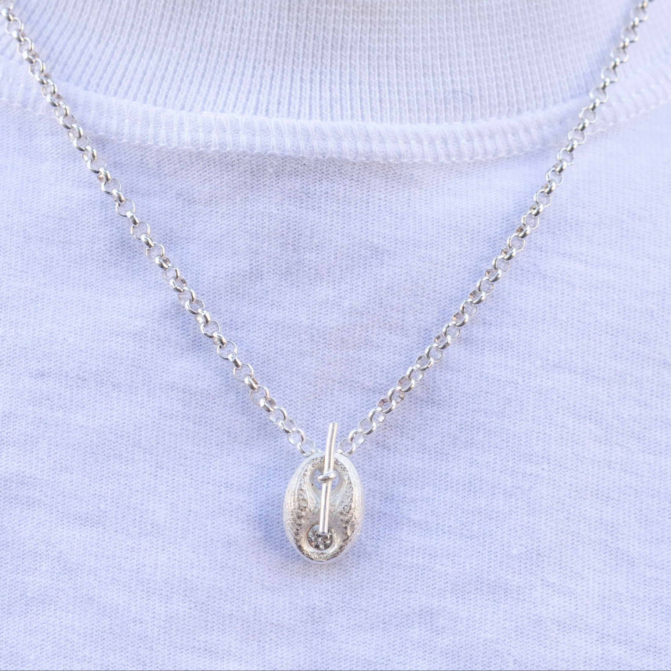 Stoned Bean Necklace