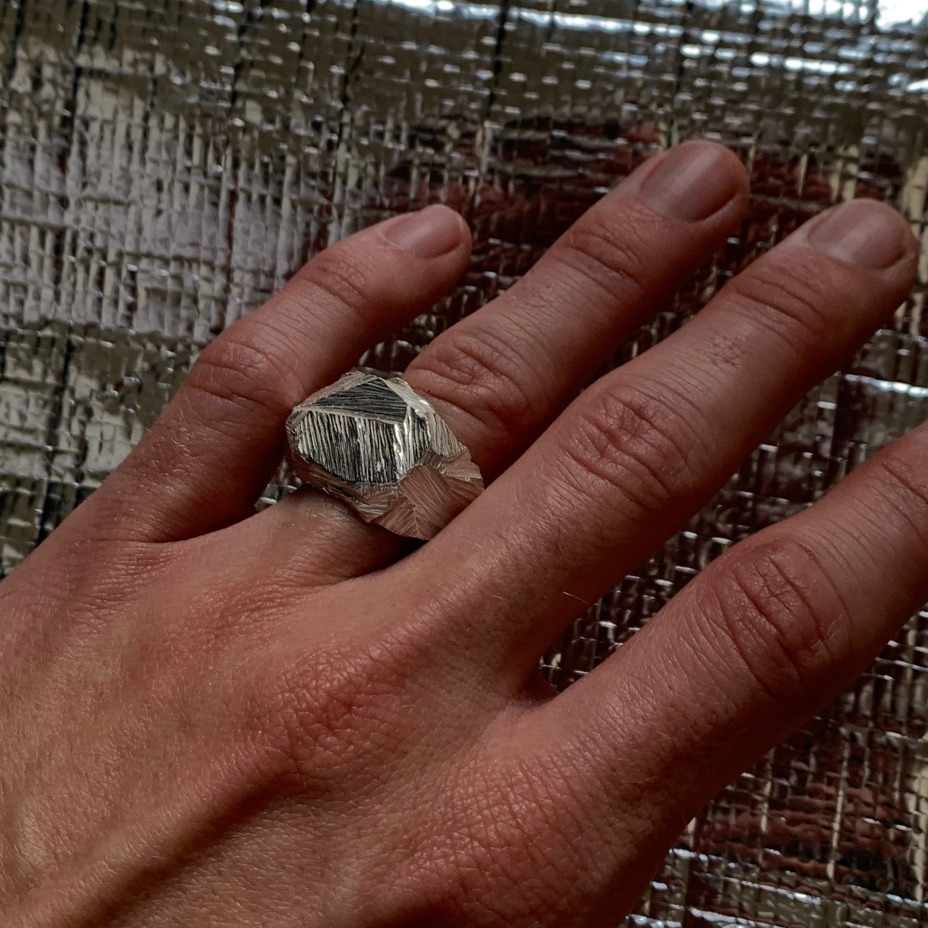 Sawblade Signet Ring