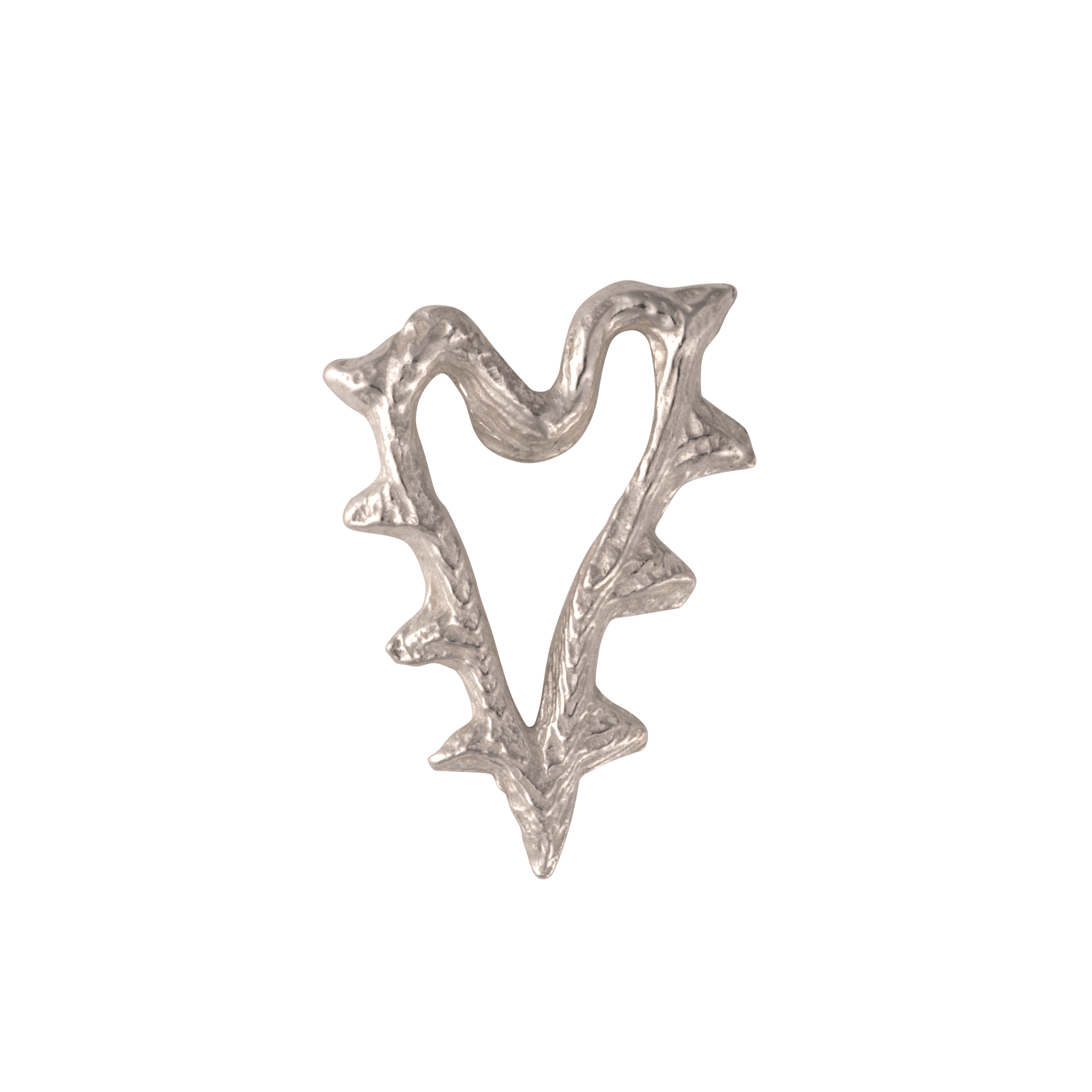 Spiked Heart Left Earring