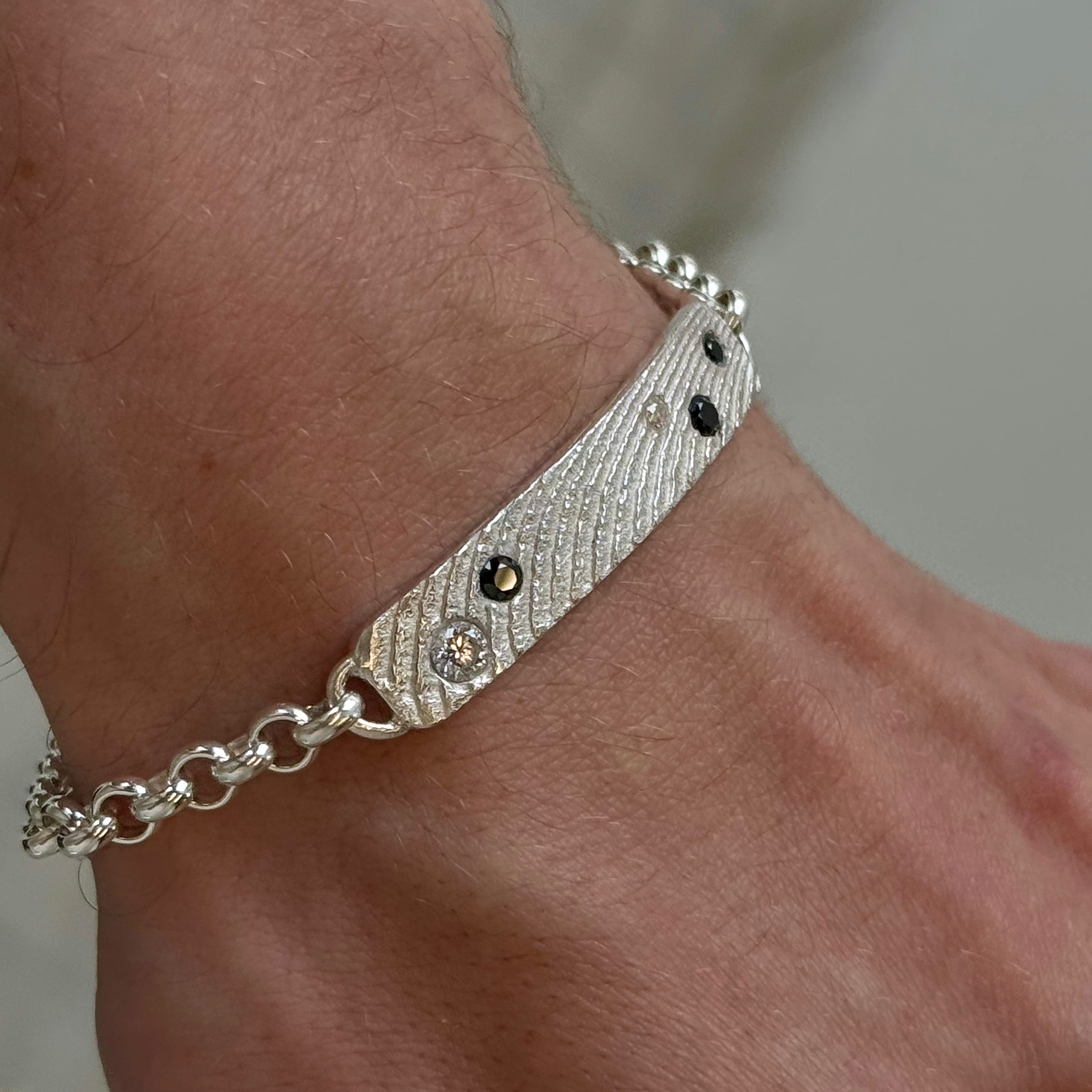 Stoned Plate Bracelet