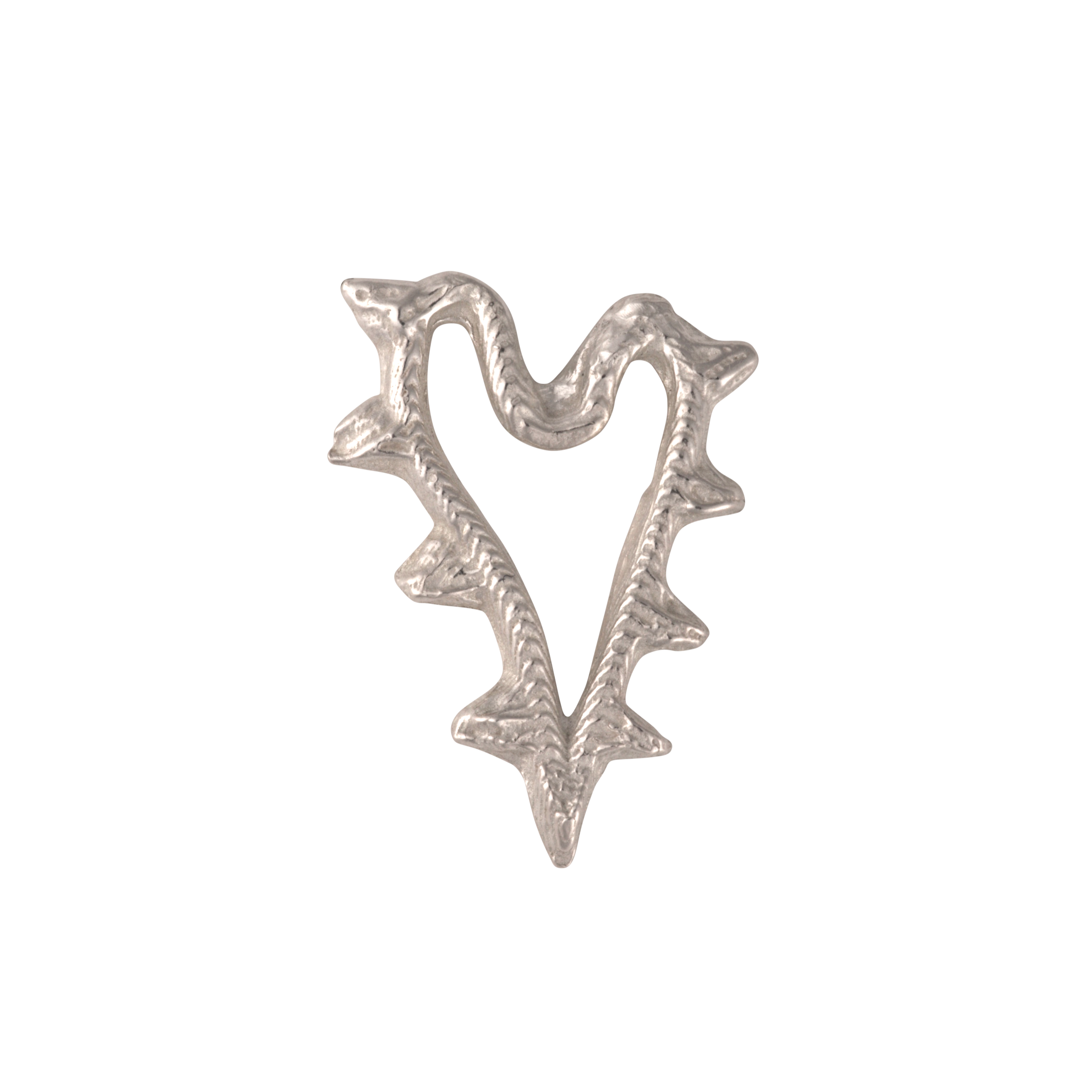 Spiked heart right earring