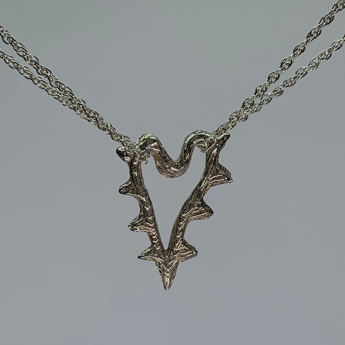 Spiked heart necklace